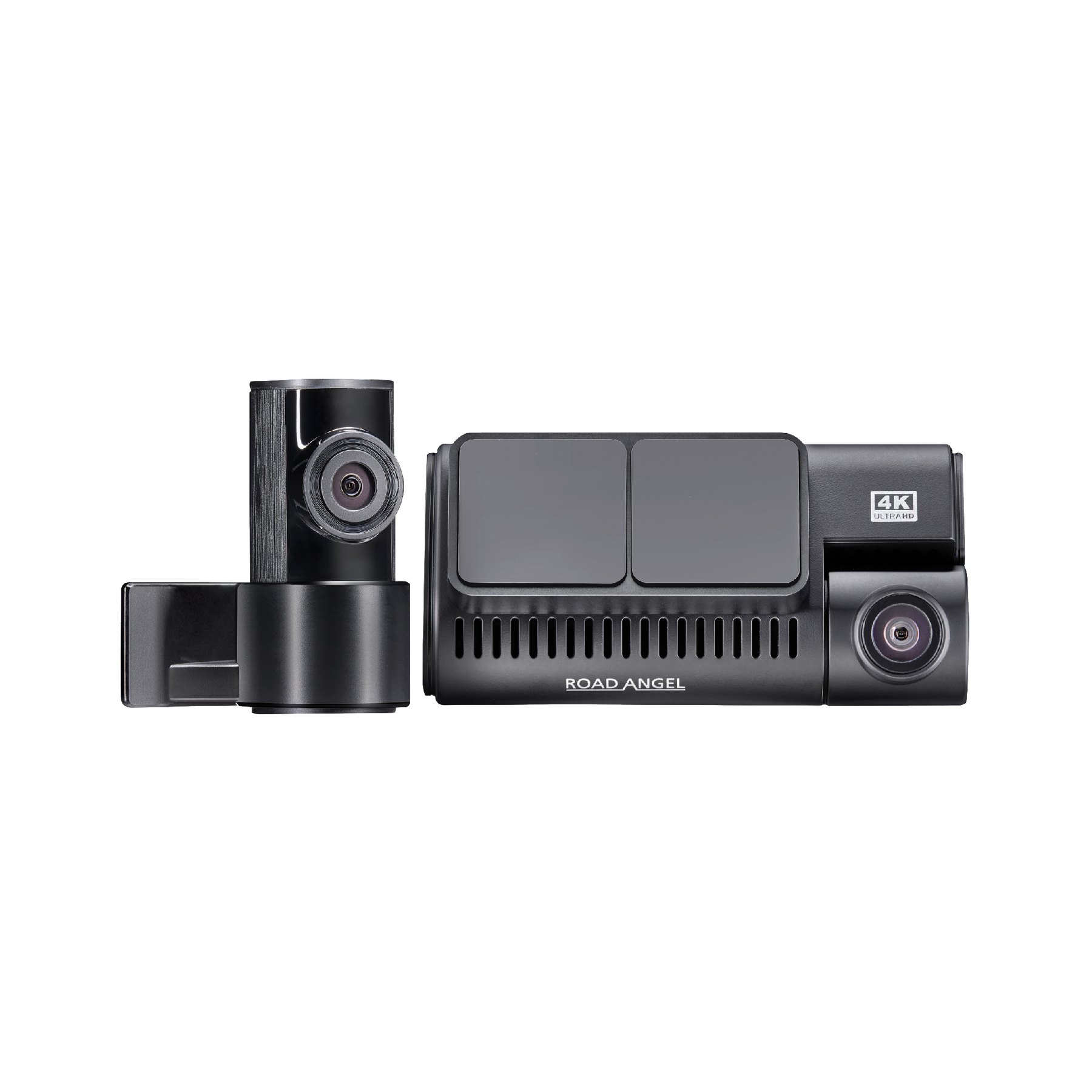New- Road Angel Halo Ultima 4K Dual Dash Cam with Parking Mode & Quick Release mounting