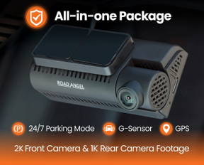 New- Road Angel Halo Guard 2K 1 channel Dash Cam with Parking Mode & Quick Release mounting