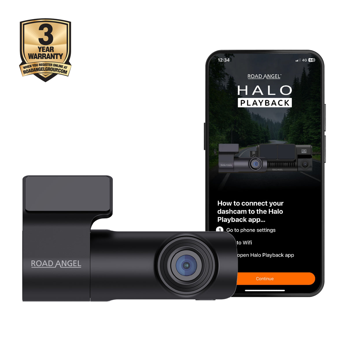 NEW - Halo Start 1080p Full HD Compact Dash Cam With Quick Release Mount - Free 32GB Automotive SD Card