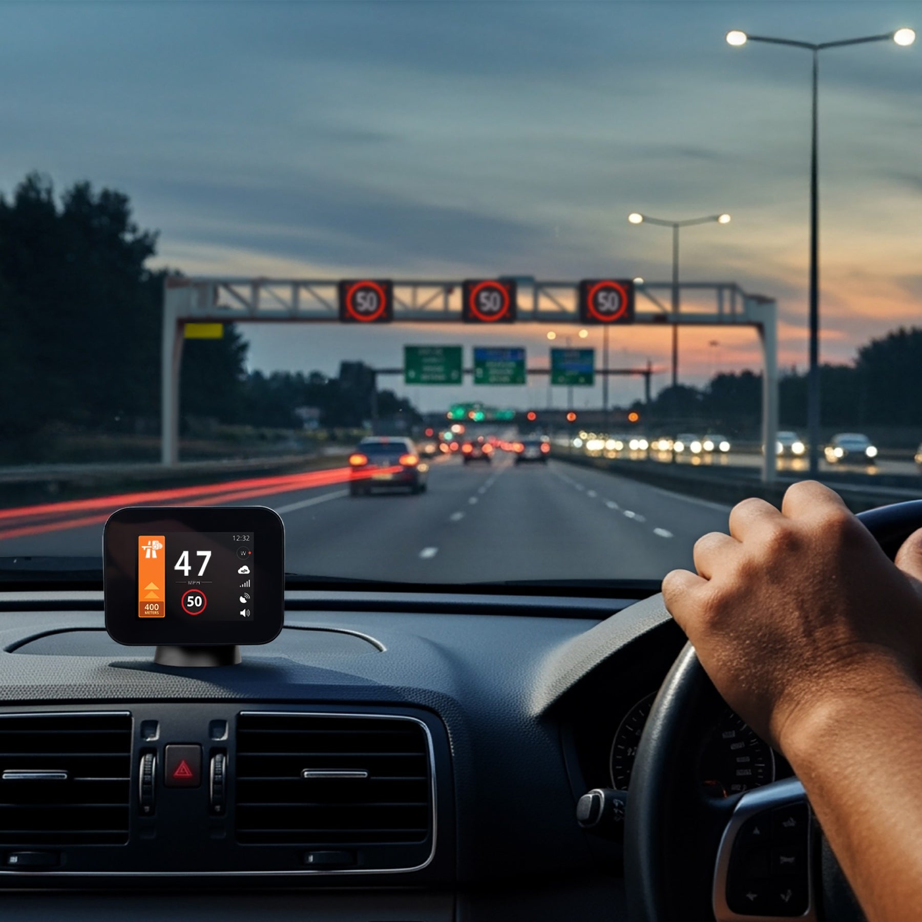 NEW - Pure Sync - Smart Road Safety & Speed Awareness Assistant with Camera Alerts 